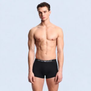 Parigamba Uomo in Viscosa Emporio Armani Pack 2 Nero